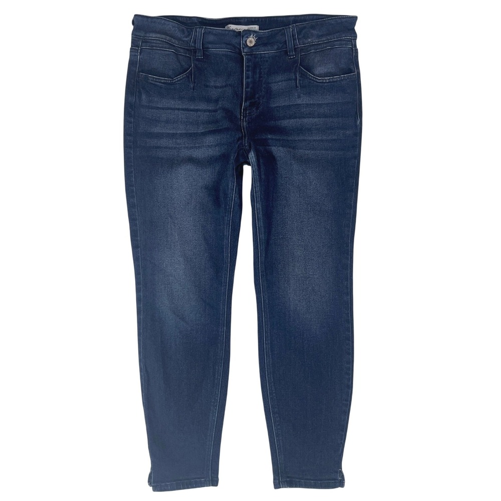 KANCAN High Rise Skinny Jeans 14 31 Buckle 154937 Dark Minimalist Stretch Ankle